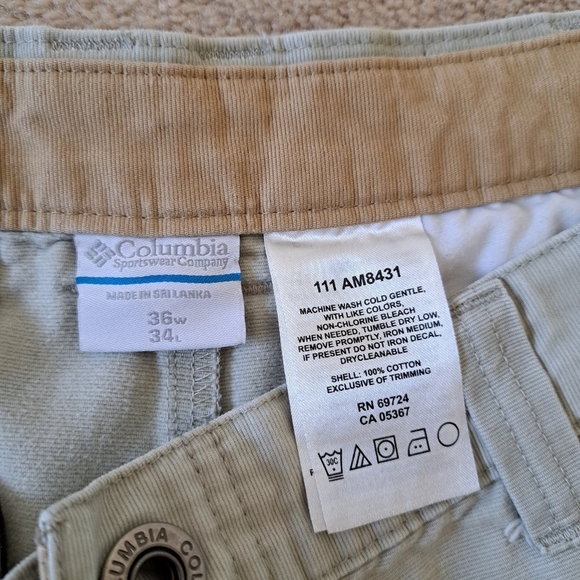 Men's Columbia Pants Lander Canvas Pants Utility Beige 36x34 AM8431 - Picture 7 of 13